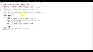 #Calculting GPA using While Loop in Python