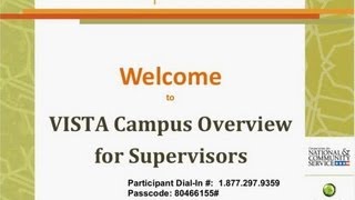 VISTA Campus Overview for Supervisors