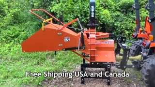 2014 WoodMaxx WM-8M Mechanical Auto Feed 8' PTO wood chipper Walk Around