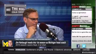 Jim Harbaugh Interview Gets So Painfully Awkward Colin Cowherd Abruptly Ends It Surprise