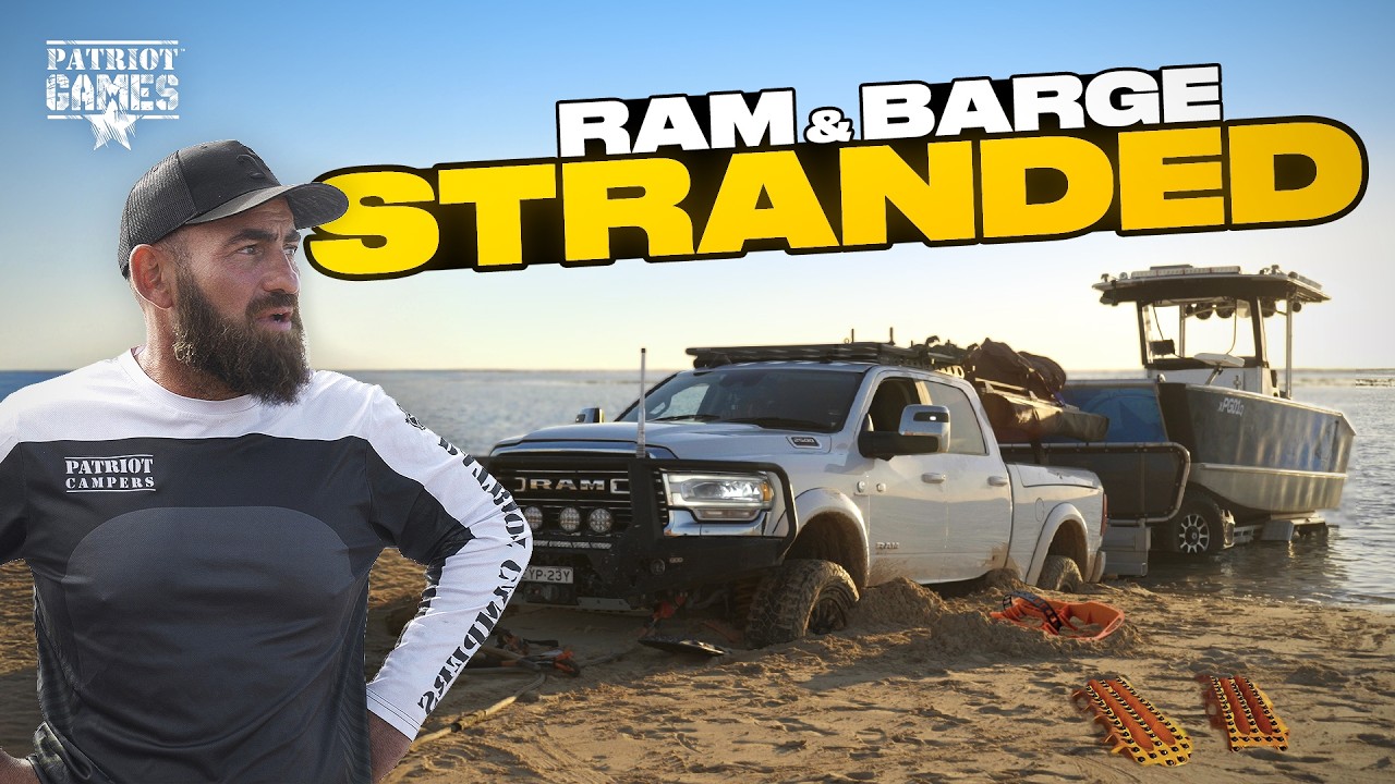 Ram & 7 Meter Barge STRANDED on Remote WA Coast | Patriot Games