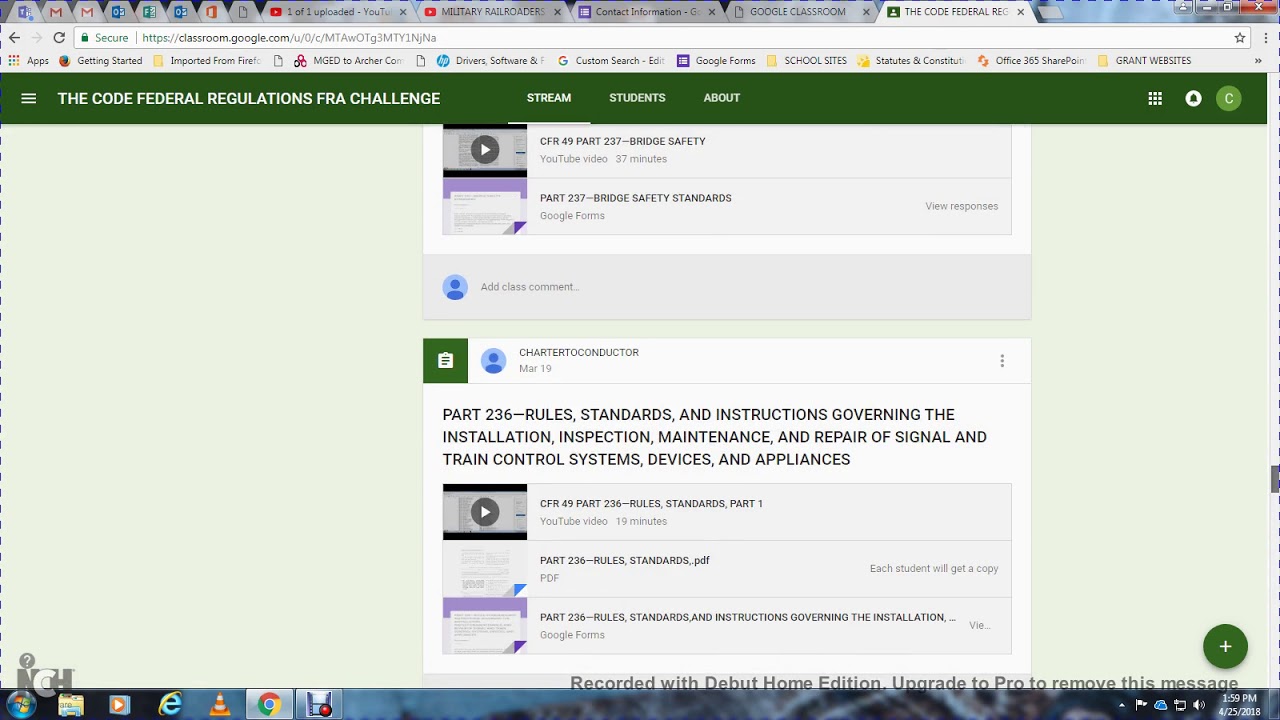 GOOGLE CLASSROOM THE CODE FEDERAL REGULATION FRA CHALLENGE OVERVIEW