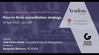 How to Think Accreditation Strategy - with Julie Perrin-Halot