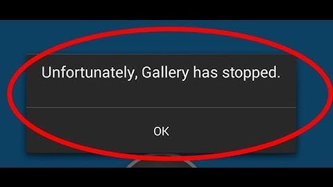 how to fix unfortunately gallery has stopped