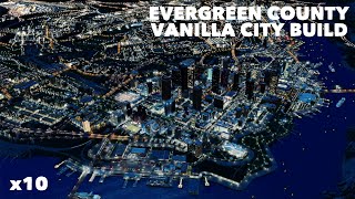 80k Population Vanilla City Timelapse Build | Chill House Music Mix