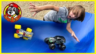 MONSTER TRUCKS PLAY AT THE PARK 🛝 OUR FAVORITE COMPILATION! screenshot 2
