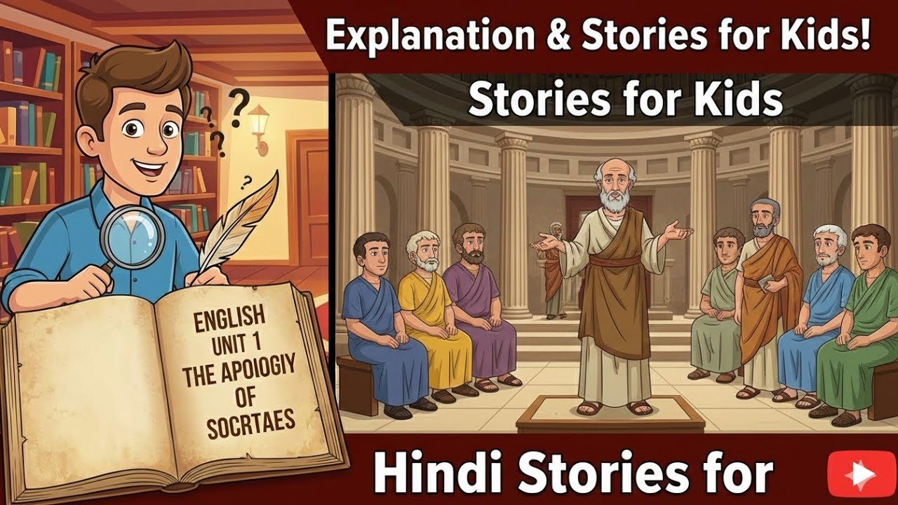 The Apology of Socrates | English | Bcom Sem 1 | Unit 1 | Hindi | Animated Story 