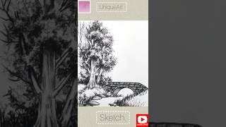 Easy landscape drawing technique 🤔😱 #shorts​ #craft​ #art​ #drawing​  #satisfying​ #UniqueArt