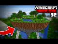 I Built a Giant FLOATING ISLAND in Minecraft Hardcore! (#32)