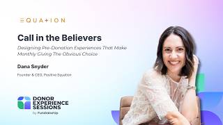 The Pre-Donation Experience with Dana Snyder | Donor Experience Sessions: Chicago