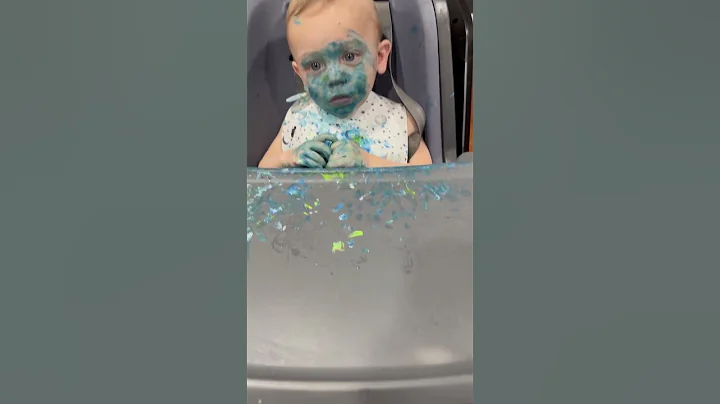 Hilarious aftermath of an epic cake smash!!! #shorts