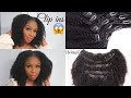 HOW TO INSTALL KINKY CURLY CLIP INS | $50 Type 4 Natural Hair Transformation
