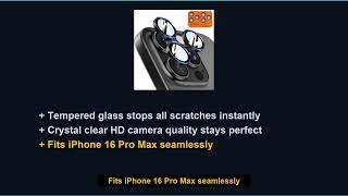 phone camera lens protector for iPhone 16 Pro Max tempered glass | Today Only