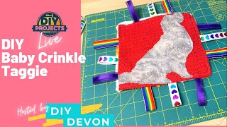 DIY Crinkle Taggie Baby Blanket | Custom Baby Shower Gift | Cricut | Dog Baby Blanket