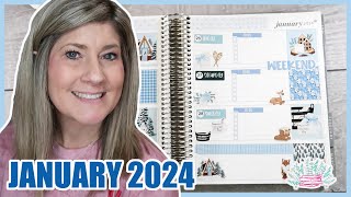 January 2024 Plan With Me | Erin Condren LifePlanner