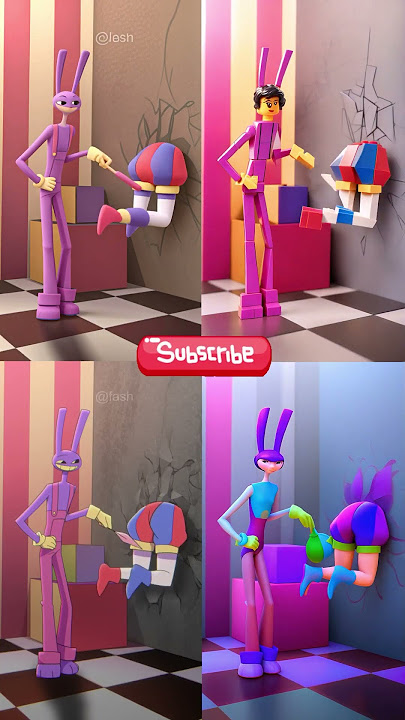 Pomni is Stuck in the wall  AI vs ORIGINAL #theamazingdigitalcircus #animation