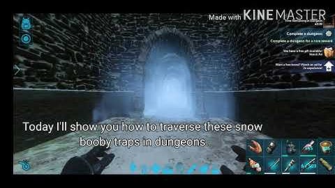 ARK mobile dungeon trap tips //easy to pass the trap