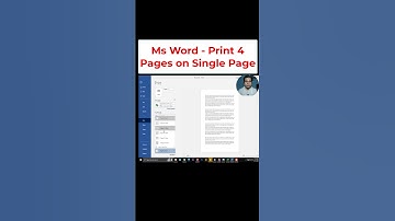 Ms Word Print 4 Pages on Single Page #shorts #youtubeshorts #ytshorts