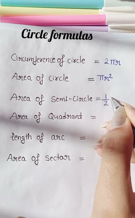 #Circle Basic formulas  #Basic Math #YouTube Shorts