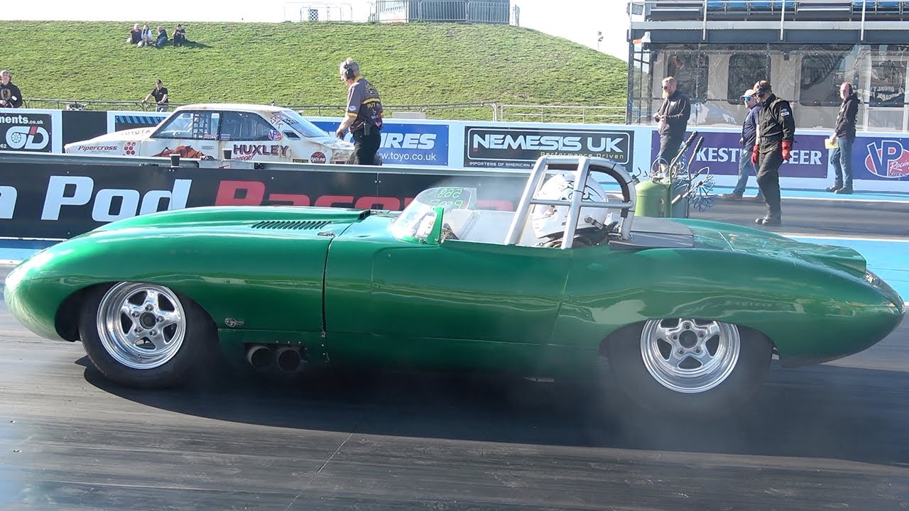 3.8l STRAIGHT 6 E-TYPE JAGUAR DRAG CAR WITH NOS