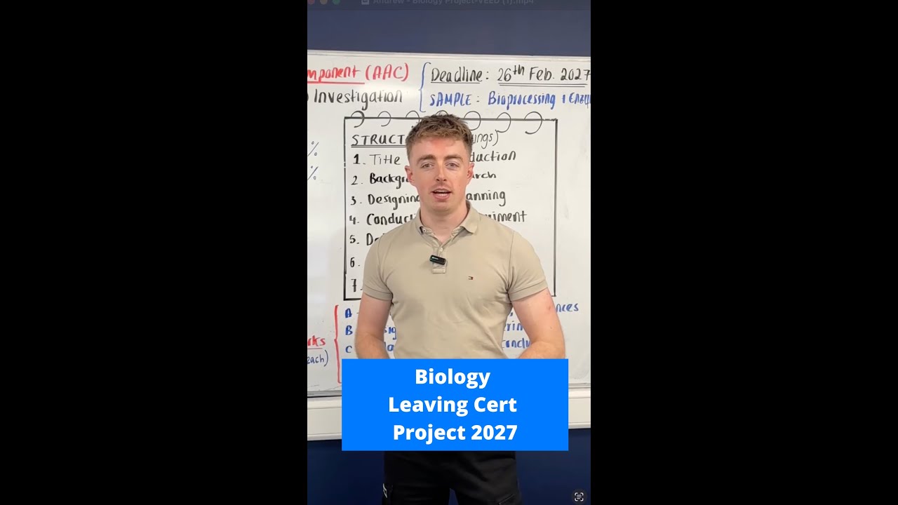 Biology Leaving Cert Project 2027 - YouTube