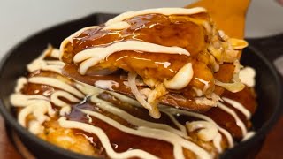 Home-made super simple okonomiyaki