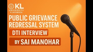 SAI MANOHAR DTI Interviews Video (Project Name - Public Grievance Redressal System)  Sec - 10