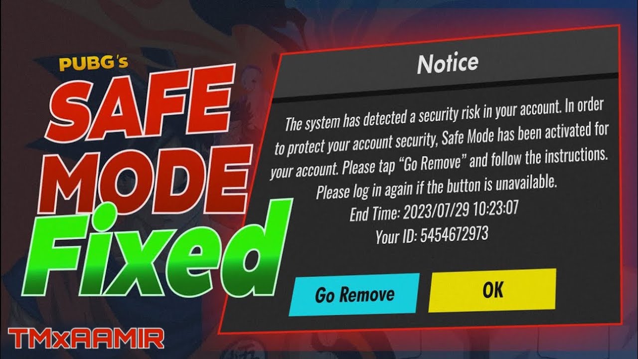Security Risk Solution | Safe Mode Solution PUBG | Security Risk - YouTube