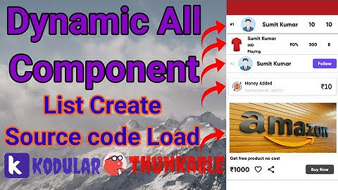 Kodular dynamic component list (dynamic all component list create source code load)