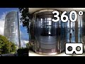 VR 360° Video | 4K! | DHL Post Tower Glass Elevator in 360!