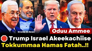 🔴 Oduu Ammee‼️ Trump Israel Akeekachise, Gaza | Tokkumma Palestine