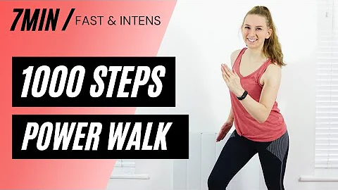 7min POWER Walking Workout || 1000 steps At Home ||