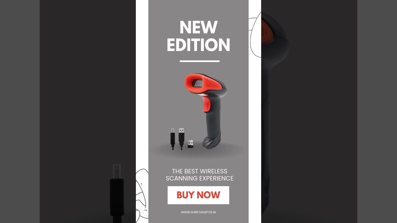 POSIFLOW PSF-2600 1D 2D Wireless All In One Bluetooth Scanner