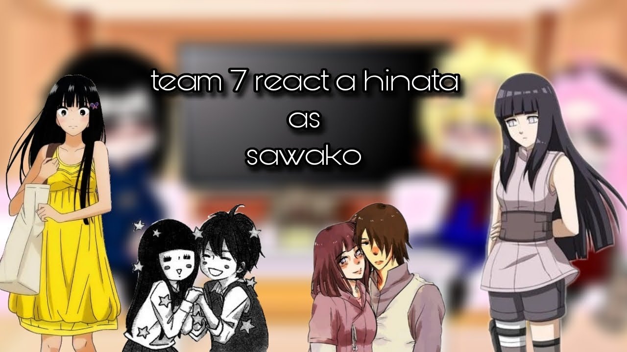 team 7+hinata react to narusaku and sasuhina, gacha club, reaction video