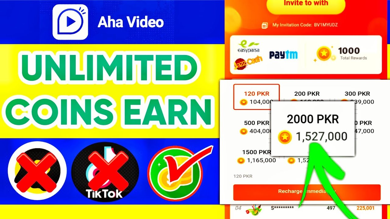 how earn & withdrawal money from aha video app aha video app promo