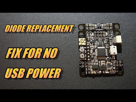Fix For No USB Power On Flight Controller