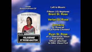Felixienne St Rose Gaston  ~ Long Obituary