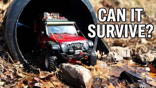 OMG jeep HB rc crawler back yard fun