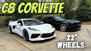 2022 Corvette C8 Z51 22X12 21X9 Wheels Fit Amazingly