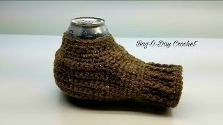 Crochet Mitten | Easy Crochet Beverage Mitten | Bag O Day Crochet Tutorial