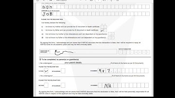 how to fill NSFAS DECLARATION FORM  2025.
