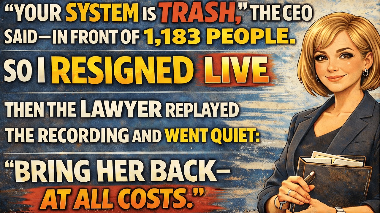 He said “your system is trash” on live call — i resigned. Lawyer said bring her back