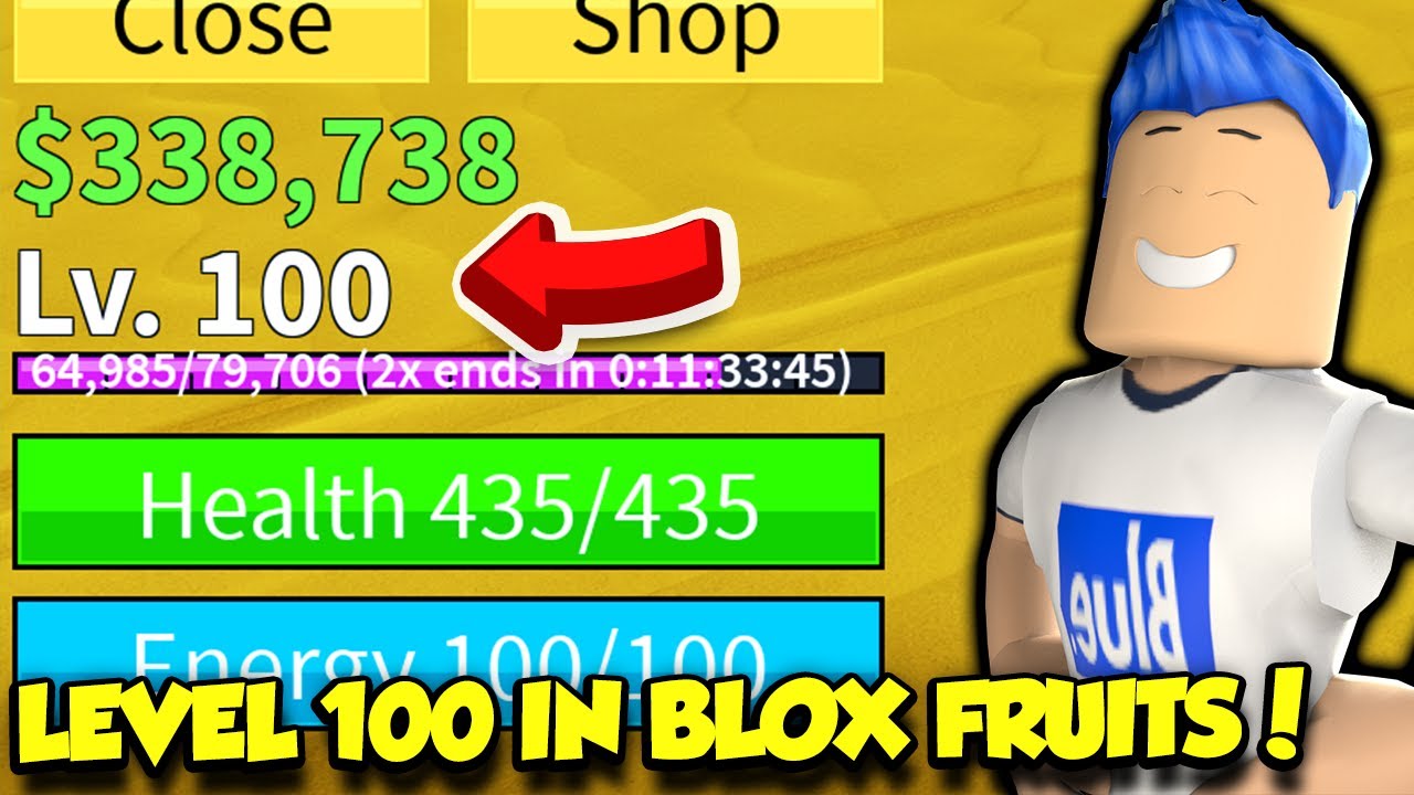 I GOT TO LEVEL 100 IN ROBLOX BLOX FRUITS! 