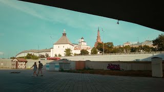 Kazan City, Russia | City Walk | Picturesque and Friendly Kremlin Embankment on A Sunny Day