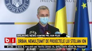 CONTRE PNL-USR-PLUS - ORBAN, NEMULTUMIT DE PROIECTELE LUI STELIAN ION_Stiri B1_2 aprilie 2021