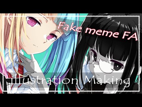 【イラストメイキング】嘘ミームの初音ミク　メイキング動画　illustration Making　Fakememe　　ピノキオピー