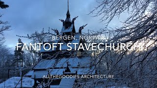 Fantoft Stavechurch in wintercoat, Bergen Norway | allthegoodies.com