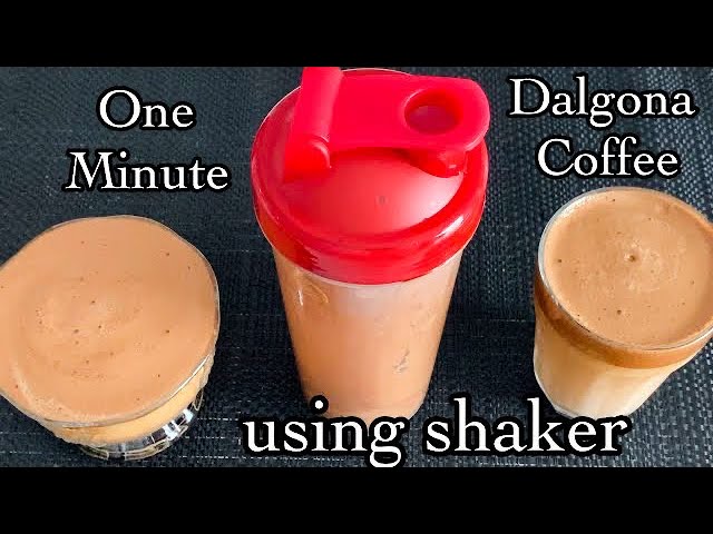 Frothy Coffee using Shakesphere Shaker Bottle