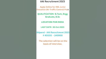 AAI Recruitment 2023