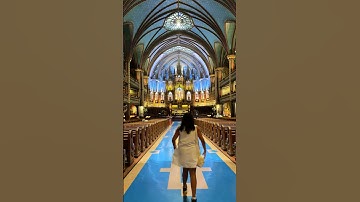 Inside Notre-Dame Basilica of Montreal 🤩 #montreal #architecture #travel #canada #design #mustwatch